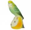 Wavy Parrot Budgerigar Green Lomonosov Imperial Porcelain Figurine 