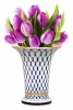  Flower Vase Empire Style Cobalt Net Lomonosov Imperial Porcelain