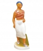 Walking Soviet Girl Lomonosov Imperial Porcelain Figurine