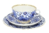 Lomonosov Imperial Porcelain Tea Cup Set 3pc Tulip Bindweed 8.45 oz/250 ml