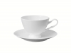 Lomonosov Porcelain Tea Cup on Stand and Saucer Premium White 6.8 fl.oz/200 ml