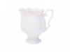 Lomonosov Imperial Porcelain Bone China Porcelain Creamer Natasha Golden Ribbon 10.8 fl.oz/320 ml