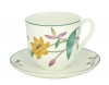 Lomonosov Imperial Bone China Cup and Saucer Carnation & Daffodil 6 oz/180ml