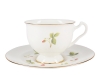 Lomonosov Bone China Tea Set Cup and Saucer Aisedora Wild Strawberry