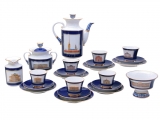 Lomonosov Porcelain Espresso/Coffee Set Classical St.Petersburg for 6/22pc