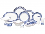 Lomonosov 24-piece Cobalt Cell Dining Set for 6