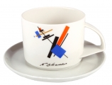 Imperial Porcelain Tea cup and saucer "Malevich"