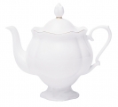 Lomonosov Imperial Porcelain Bone China Teapot "Golden Ribbon"