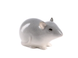 Baby Mouse Gray Lomonosov Porcelain Figurine