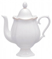 Lomonosov Imperial Porcelain Bone China Coffee Pot Natasha Golden Ribbon 21.3 fl.oz/630 ml