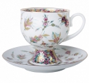 Bone China Coffee Set Cup and Saucer Golden Branch 5.41 oz/160 ml 