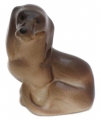 Dachshund Little Dog Sitting Lomonosov Porcelain Figurine