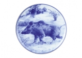 Decorative Wall Plate 2019 Year of PIG Wild Boar (2) 7.7 inches 195 mm