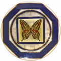 Decorative Wall Plate 9.4"/240 mm Butterfly #10 Lomonosov Imperial Porcelain