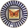 Decorative Wall Plate 9.4"/240 mm Butterfly #12 Lomonosov Imperial Porcelain