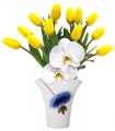 Flower Vase Morning Flower Blue Lomonosov Imperial Porcelain