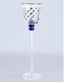 Imperial Porcelain Factory Glass Candlestick Cobalt Net 