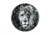 Lomonosov Porcelain Decorative Wall Plate Totem Animal Lion 11.8 in 300 mm 