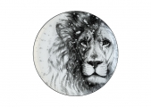 Lomonosov Porcelain Decorative Wall Plate Totem Animal Lion 9.1 in 230 mm