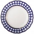 Lomonosov Imperial Porcelain Dessert Plate Cobalt Cell Cake Tulip