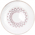 Lomonosov Imperial Porcelain Dessert Plate Pink Net Wave 5.9 inches/150 mm