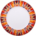 Lomonosov Imperial Porcelain Dinner Plate Flame Flower 10.6"/270 mm