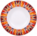 Lomonosov Imperial Porcelain Soup Plate Flame Flower 9.3"/235 mm