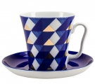 Lomonosov Imperial Porcelain Mug Cobalt Pattern Ukata Leningradskii-2 12.2 fl.oz 360 ml