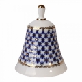 Lomonosov Imperial Porcelain Bell Cobalt Net Big