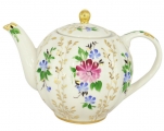 Lomonosov Imperial Porcelain Tea Pot Tulip Golden Daisy 20 oz/600 ml