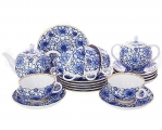 Lomonosov Imperial Porcelain Tea Set Tulip Bindweed 6/21