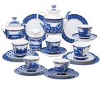 Lomonosov Imperial Porcelain Tea Set Bridges of St. Petersburg 6/20