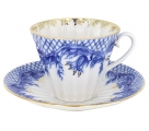 Lomonosov Imperial Porcelain Cup and Saucer Radiant Tenderness 7.95 oz/235 ml