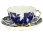 Tea Set Cup and Saucer winter night Lomonosov Imperial Porcelain