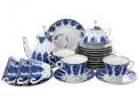 Lomonosov Imperial Porcelain Tea Set Radiant Basket 6/21