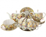 Lomonosov Imperial Porcelain Tea Set Tulip Golden Daisy 6/14