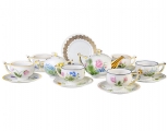 Lomonosov Imperial Porcelain Tea Set Wildflowers 6/20