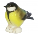 Tomtit Titmouse Black-Headed Bird Lomonosov Imperial Porcelain Figurine
