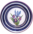 Decorative Wall Plate Iris Flower 9.4"/240 mm Lomonosov Imperial Porcelain