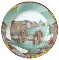 Decorative Wall Plate White Night Fontanka riv. St.Petersburg 10.4"/265 mm Lomonosov Imperial Porcelain