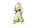 Lomonosov Porcelain Christmas New Year Figurine Green Father Frost Santa Claus