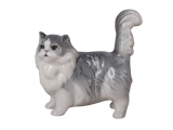 Persian Cat Gray Lomonosov Porcelain Figurine