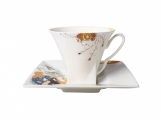 Bone China Cup and Saucer Feathers 8.45 oz/250 ml