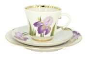 Lomonosov Porcelain Tea Set 3 pc Banquet Iris 7.4 oz/220 ml