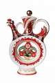 Lomonosov Imperial Porcelain Whiskey/Vodka Decanter Scarlet Flower 18.6 fl.oz/550 ml