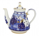 Lomonosov Imperial Porcelain Teapot Orthodox Church Bells 25 oz/750 ml 