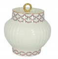 Lomonosov Imperial Porcelain Sugar Bowl Wave Pink Net 13.9 oz/390 ml
