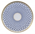 Lomonosov Imperial Porcelaine Round Cake Platter Dish Cobalt Net 11.8"/ 300mm