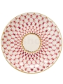 Russian Porcelain Porcelain Jam Dish Tulip Red Net Blues 3.9"