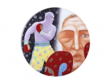 Decorative Wall Plate Summer Olympic Games Boxing Knockout 10.8"/275 mm Lomonosov Imperial Porcelain